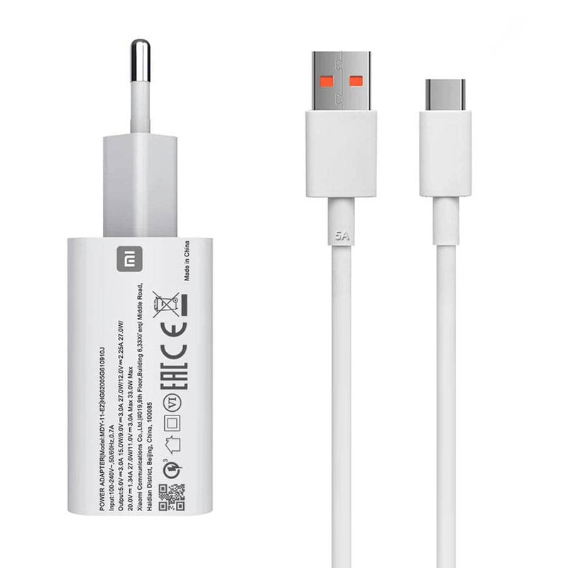 شارژر دیواری 33 وات مدل MDY-11 به همراه کابل USB-C