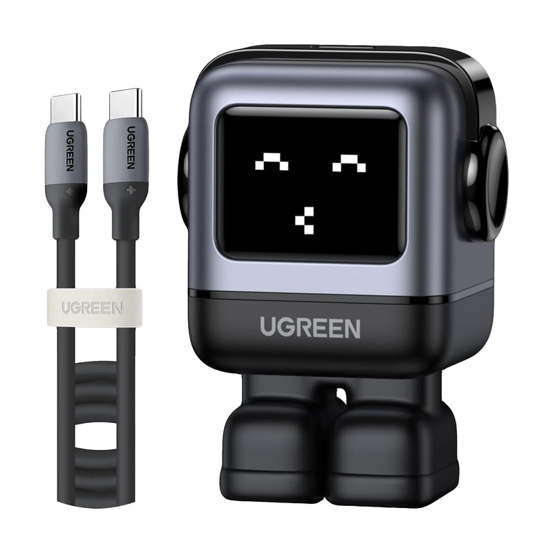 شارژر دیواری 30 وات یوگرین مدل Robot Nexode RG PD GaN Fast Charger به همراه کابل USB-C