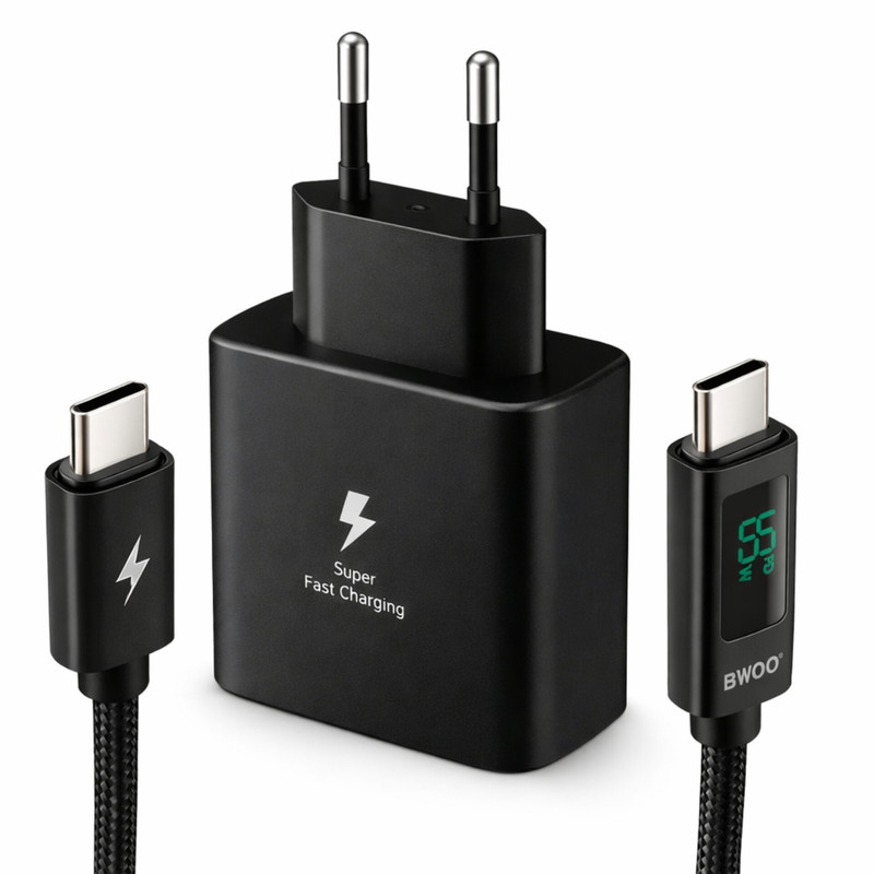 شارژر دیواری 45 وات بوو مدل S25Fe به همراه کابل USB-C
