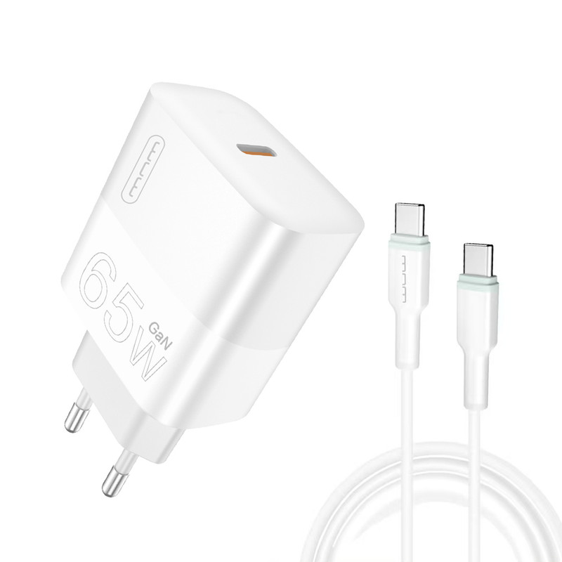 شارژر دیواری 65 وات دبلیو یو دبلیو مدل C205 به همراه کابل تبدیل USB-C