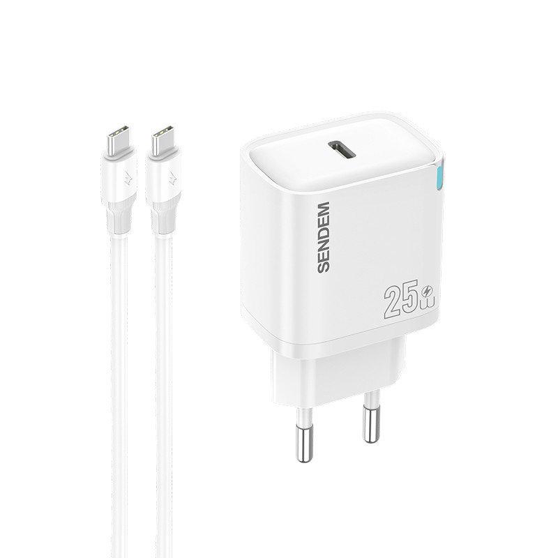 شارژر دیواری 25 وات سندم مدل OG61 به همراه کابل تبدیل USB-C