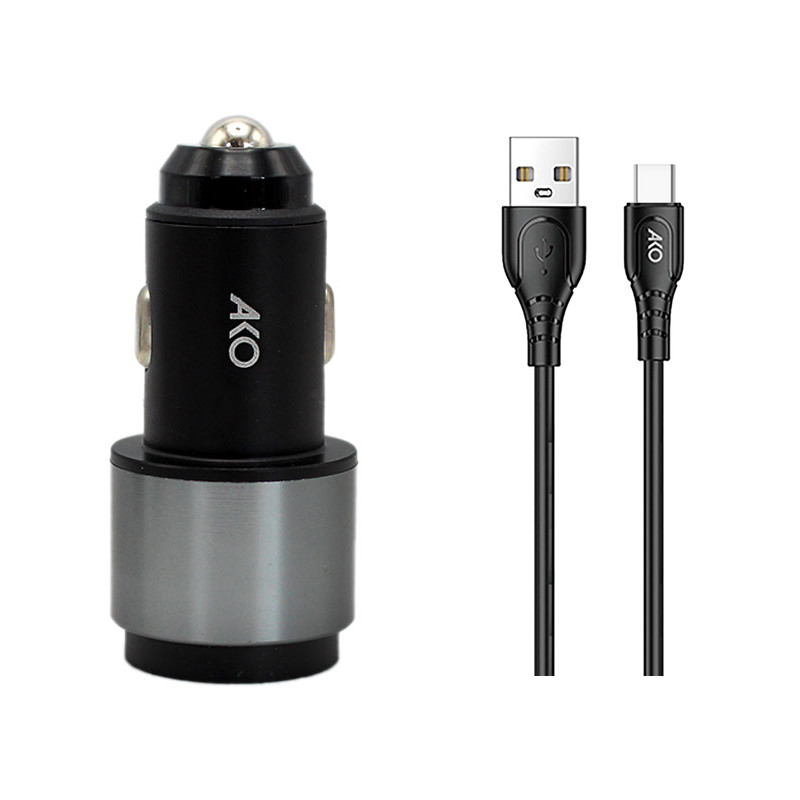 شارژر فندکی آکو مدل AC-1 به همراه کابل USB-C