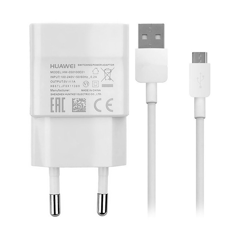 شارژر دیواری مدل HW-050100E01 همراه با کابل MicroUSB