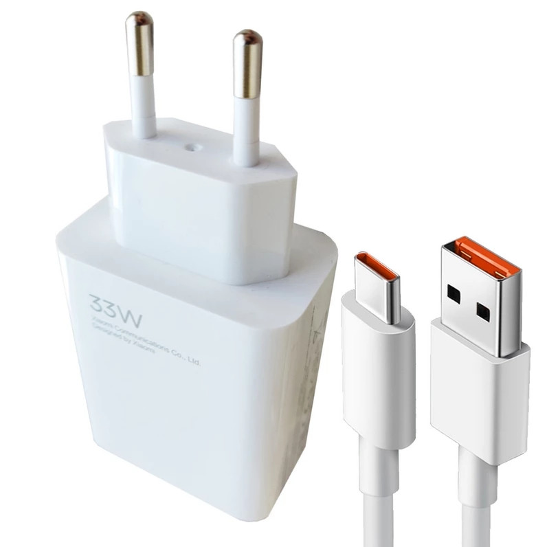 شارژر دیواری 33وات مدل Poco X3 pro به همراه تبدیل USB-c