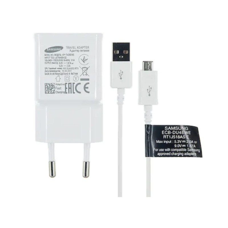 شارژر دیواری مدل EP-TA20EWE به همراه کابل تبدیل microUSB