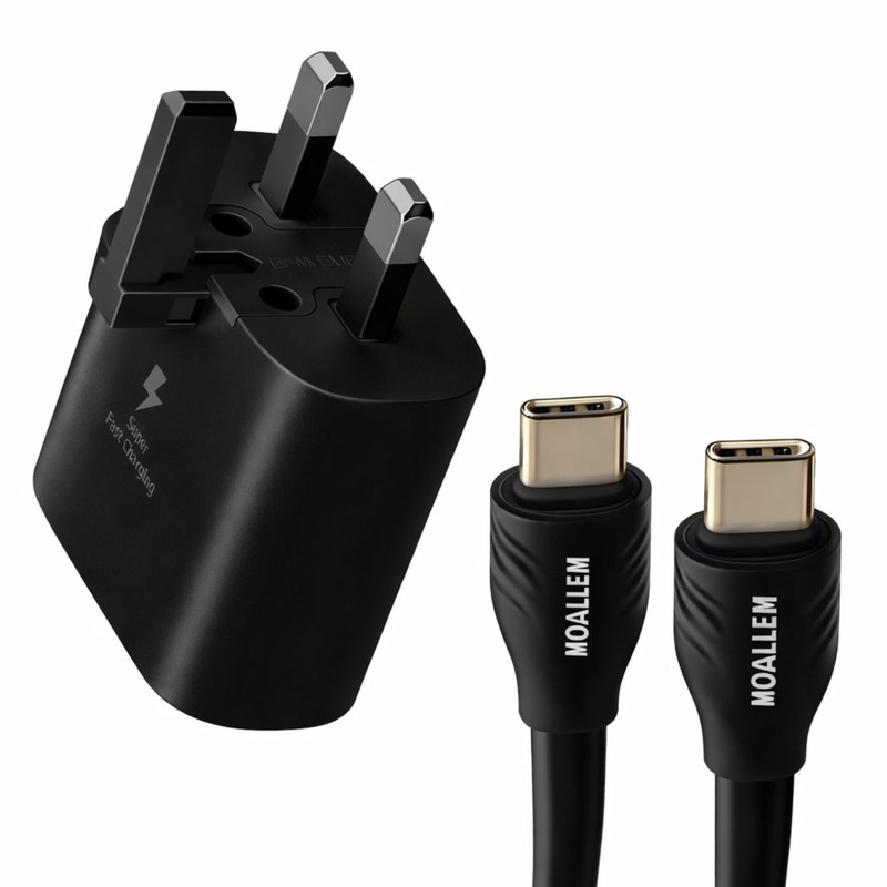 شارژر دیواری 25 وات معلم نوین مدل Galaxy-A15 به همراه کابل USB-C
