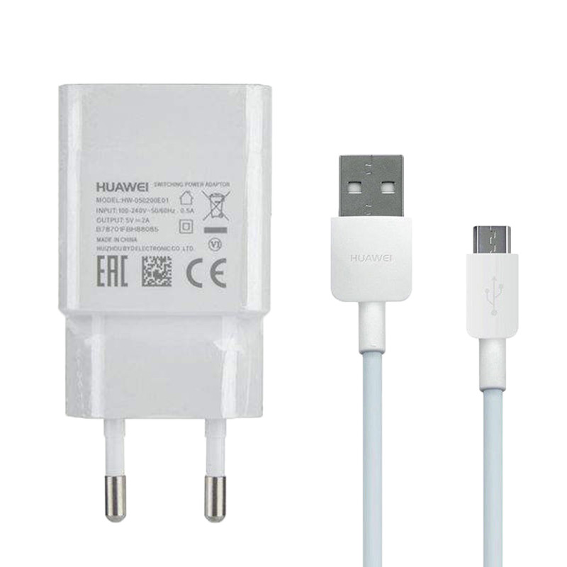 شارژر دیواری  مدل HW-050200E01 به همراه کابل تبدیل microUSB