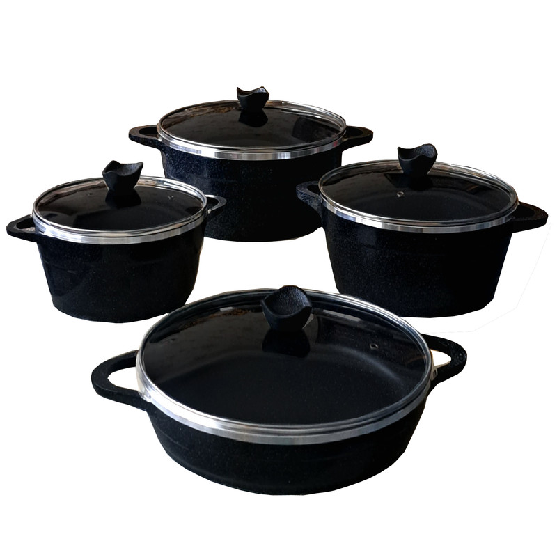 سرویس قابلمه چدنی 8 پارچه لایف استایل مدل BEST